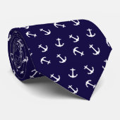 Herrliches Navy Blue und Anchors Pattern Krawatte (Gerollt)