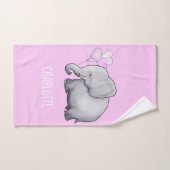 Herrliches personalisiertes rosa badhandtuch set (Handtuch)