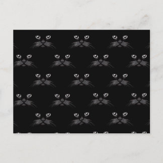 Herrliches Retro schwarze Katzen-katzenartiges Postkarte