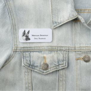 Herrliches Schäferhund-Porträt Namensschild