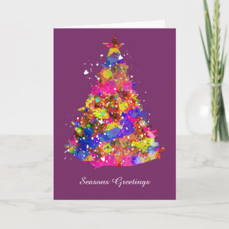 Herrliches u. künstlerisches Weihnachtsbaum-helles Feiertagskarte