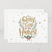 Herrlichkeit an Gott im höchsten Postkartenspiel Postkarte (Vorne/Hinten)