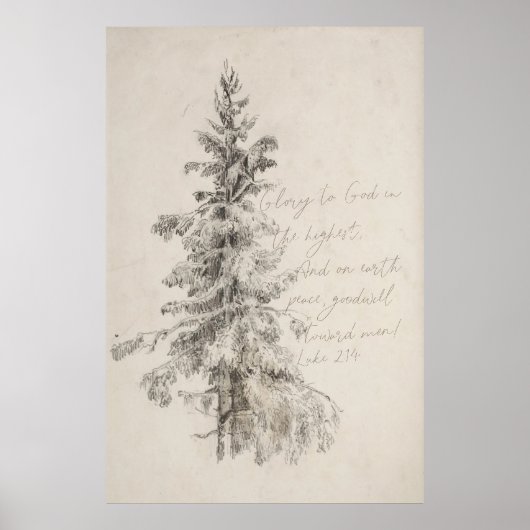 Herrlichkeit an Gott in höchstem Poster (Vorne)