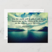 Herrlichkeit des Herrn, Bibelverse, Habakkuk 2:14 Postkarte (Vorne/Hinten)