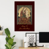 Herrlichkeit gegenüber Jesus und Maria Poster (Heimbüro)