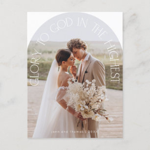 Herrlichkeit Gottes moderne Erztypografie Weihnach Feiertagspostkarte