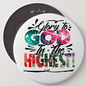 Herrlichkeit zu Gott Button (Vorne & Hinten)