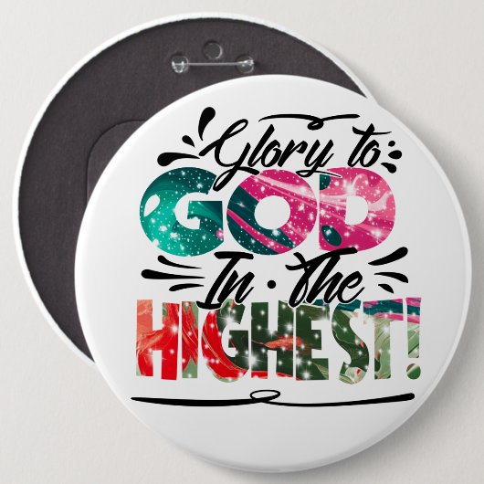 Herrlichkeit zu Gott Button (Vorne & Hinten)
