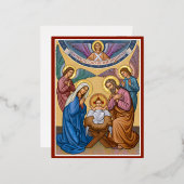 Herrlichkeit zu Gott Folien Feiertagspostkarte (Vorderseite/Rückseite)