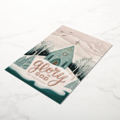 Herrlichkeit zu Gott | Gold Religiöse Weihnachtski Folien Feiertagskarte (Gedreht)