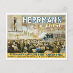 Herrmann der Große ~ Vintage Kugel Fang Akt Postkarte