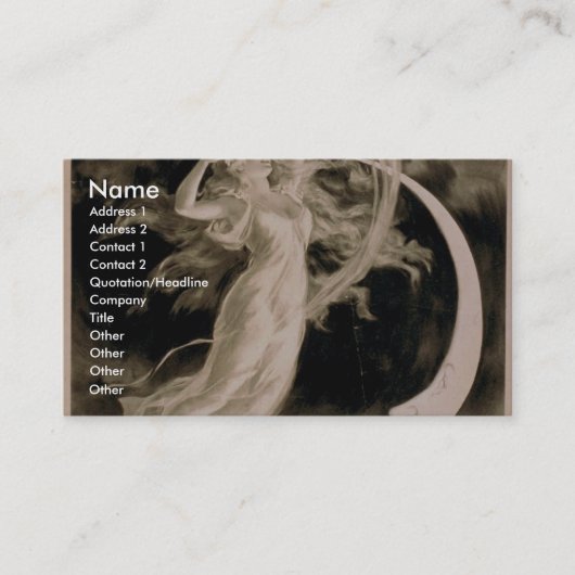 Herrmann, "Mädchen des Mondes" Vintages Theater Visitenkarte (Vorderseite)