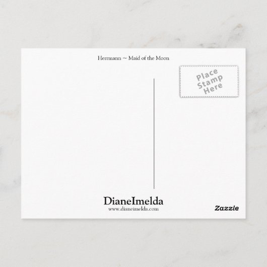 Herrmann ~ Mondmädchen Postkarte (Rückseite)