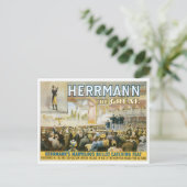 Herrmann The Great ~ Vintager Bullet Catching Act Postkarte (Stehend Vorderseite)
