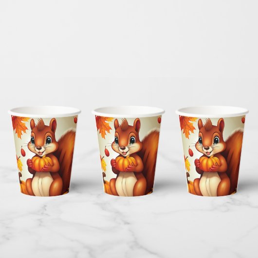 Herrn Eichhörnchen Geburtstagsparty Papiertassen Pappbecher (Multi)