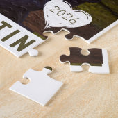 Herrn & Frau Foto Block Herz Jubiläumsname Puzzle (Seite)