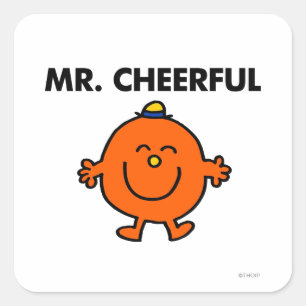 Herrn freundlich lächeln quadratischer aufkleber