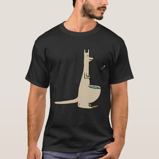 Herrn Kangurus Fischglas T-Shirt (Vorderseite)