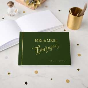 Herrn und Frau Hochzeitstag Datum Gold Gästebuch