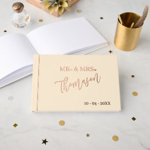 Herrn und Frau Hochzeitstag Datum Gold Gästebuch