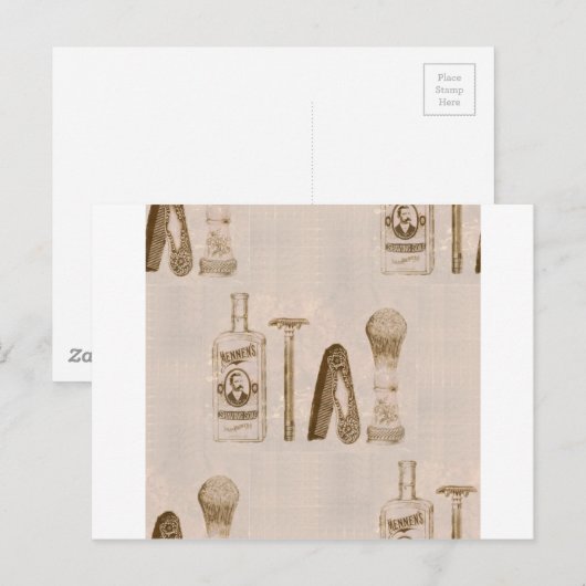 Herrrasieren Postkarte (Vorne/Hinten)