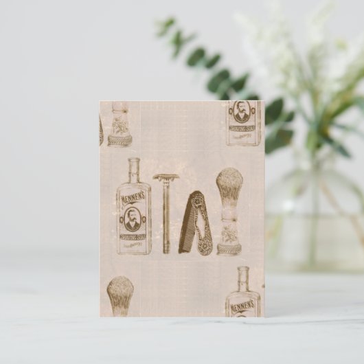 Herrrasieren Postkarte (Stehend Vorderseite)