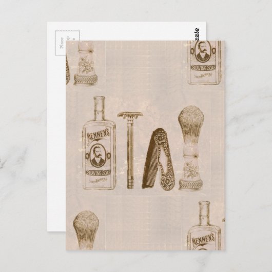 Herrrasieren Postkarte (Vorne/Hinten)