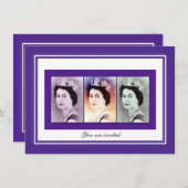 Herrschaft der Königin-Elizabeth II Einladung (Vorne/Hinten)
