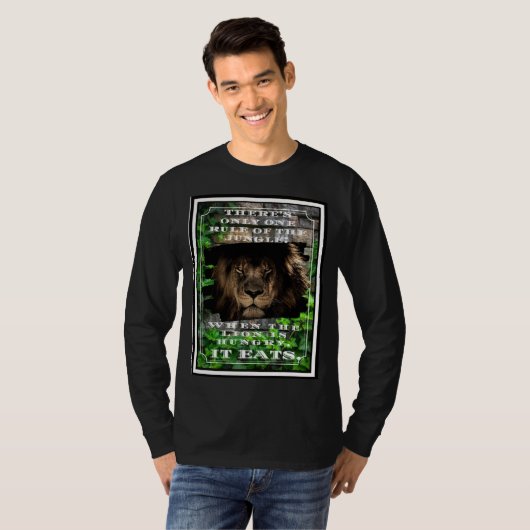 Herrschaft des Dschungels, wenn der Löwe hungrig i T-Shirt (Vorne ganz)