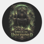 Herrscher der Unterwelt Runder Aufkleber (Vorderseite)