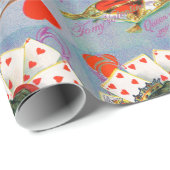 HERRSCHERINNEN, Tag des blauen Roten Valentins Geschenkpapier (Rolleneckpunkt)