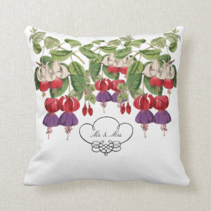 Herru. Fraufuschia Flower Throw-Kissen Kissen