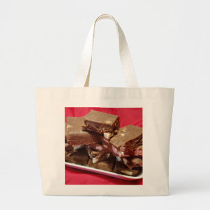 Herry Chocolate Marshmallow Fudge auf einer Platte Jumbo Stoffbeutel