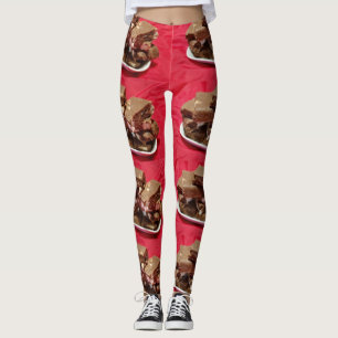 Herry Chocolate Marshmallow Fudge auf einer Platte Leggings