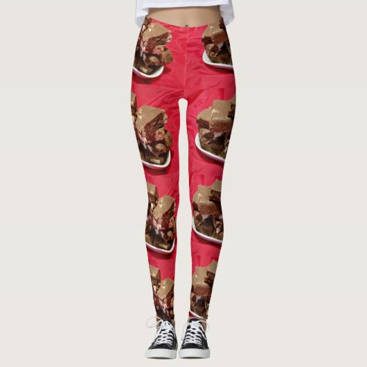 Herry Chocolate Marshmallow Fudge auf einer Platte Leggings (Vorderseite)