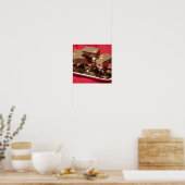 Herry Chocolate Marshmallow Fudge auf einer Platte Poster (Küche)