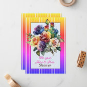 Hers and Hers Lesbian Dusche Mitteilungskarte (Vorderseite/Rückseite Beispiel)