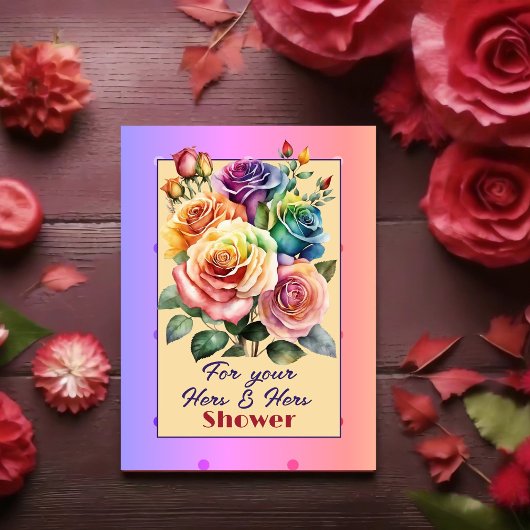 Hers and Hers Lesbian Dusche Mitteilungskarte