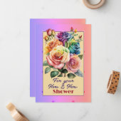 Hers and Hers Lesbian Dusche Mitteilungskarte (Vorderseite/Rückseite Beispiel)