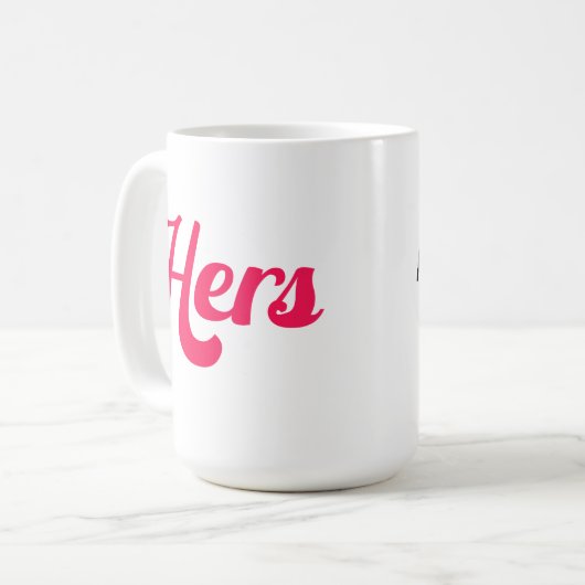 Hers Cup Liebe Kaffeetasse (Vorderseite Links)