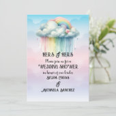 HERS & HERS Lesbian Wedding Shower Einladung (Stehend Vorderseite)