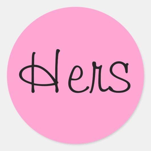 Hers Runder Aufkleber (Vorderseite)