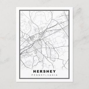 Hershey Map Feiertagspostkarte