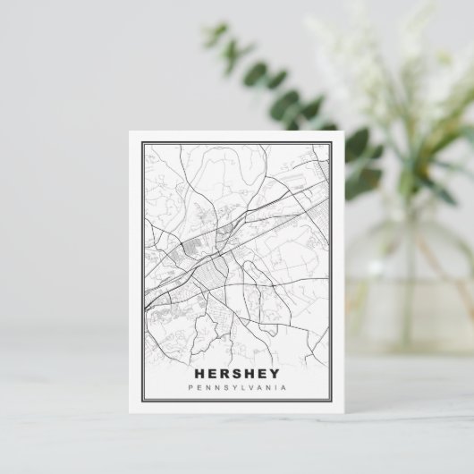 Hershey Map Feiertagspostkarte (Stehend Vorderseite)