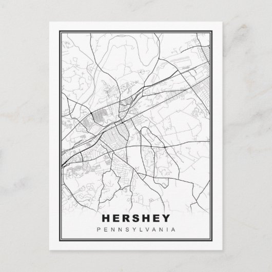 Hershey Map Feiertagspostkarte (Vorderseite)