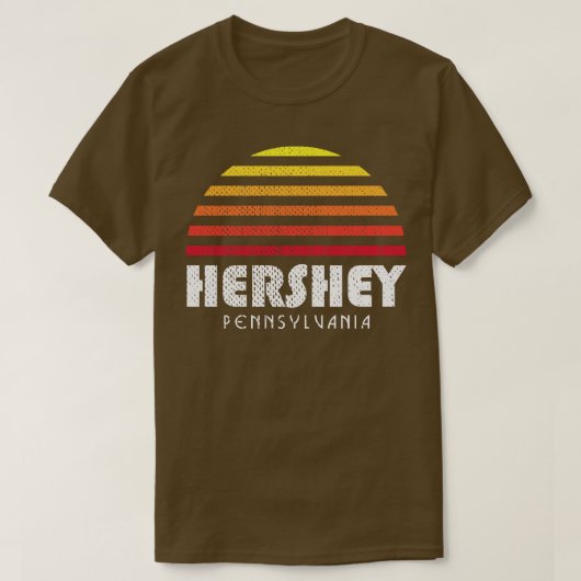 Hershey PA Retro Sunset Pennsylvania T-Shirt (Design vorne)