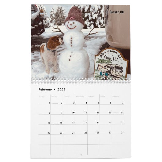 Hershey Pup Cavalier King Charles Spaniel Calendar Kalender (Feb 2026)