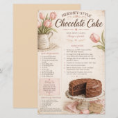 Hershey Style Schokoladenkuchen Rezept, rosa Tulpe (Vorne/Hinten)