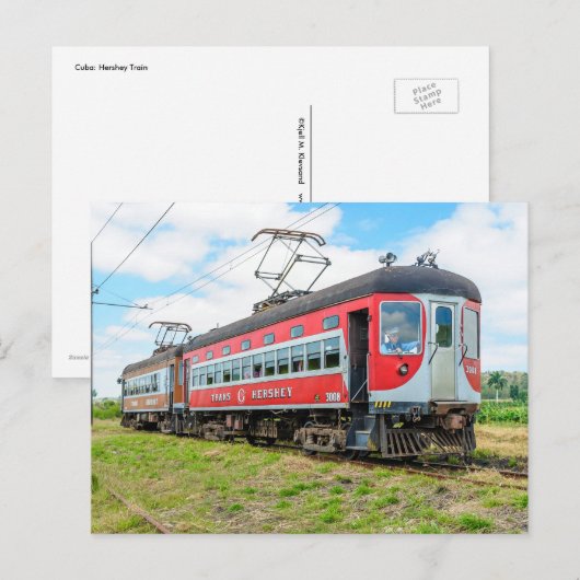 Hershey Train, Kuba Postkarte (Vorne/Hinten)