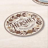 Hershey USA Runder Pappuntersetzer (Angewinkelt)